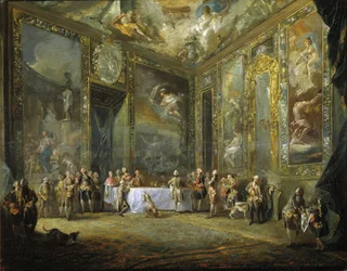 Charles III dînant devant la cour espagnole